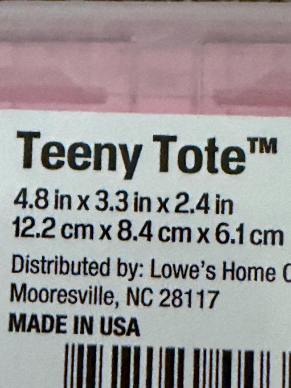 Lowes Brand Project Source Teeny Tote - Pink/Clear